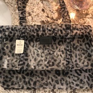 Pink small mesh tote bag